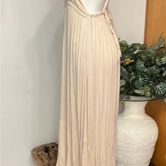 EUC- Free People Size -L Cream Maxi Dress - Picture 5 of 9